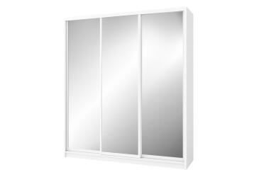 Skříň Rim-Veneziano 3D 2.0 m s zrcadlem, bílá