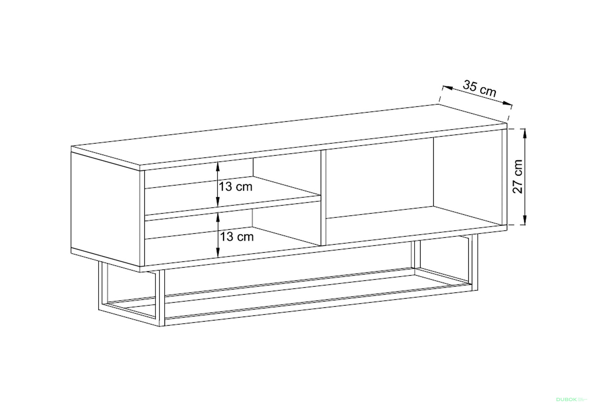 Fotografie 3 - TV stolek ERTVSZ120 dub artisan Enjoy