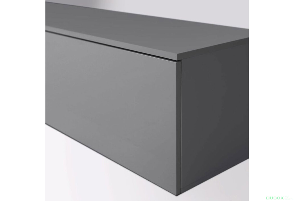 Fotografie 5 - TV stolek 2,4 šedý lávový lesk Legs Box