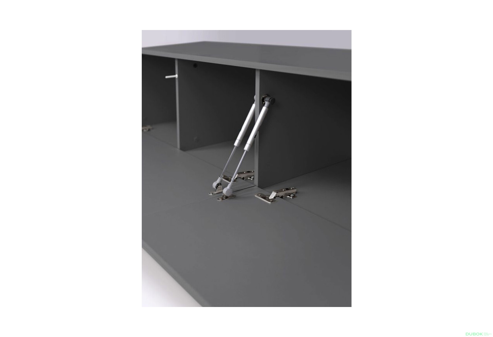 Fotografie 6 - TV stolek 2,4 šedý lávový lesk Legs Box