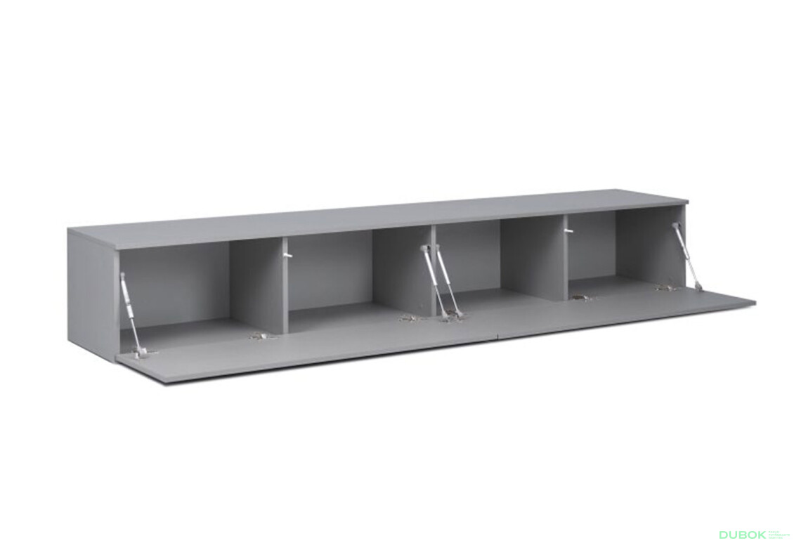 Fotografie 4 - TV stolek 2,4 šedý lávový lesk Legs Box