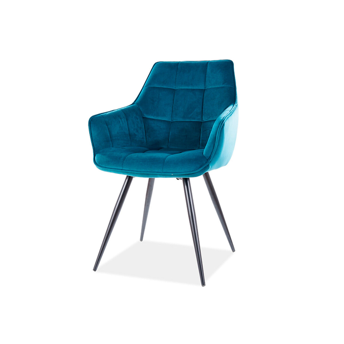 

Židle Lilia Velvet tyrkysový Bluvel 85, kov černá matná