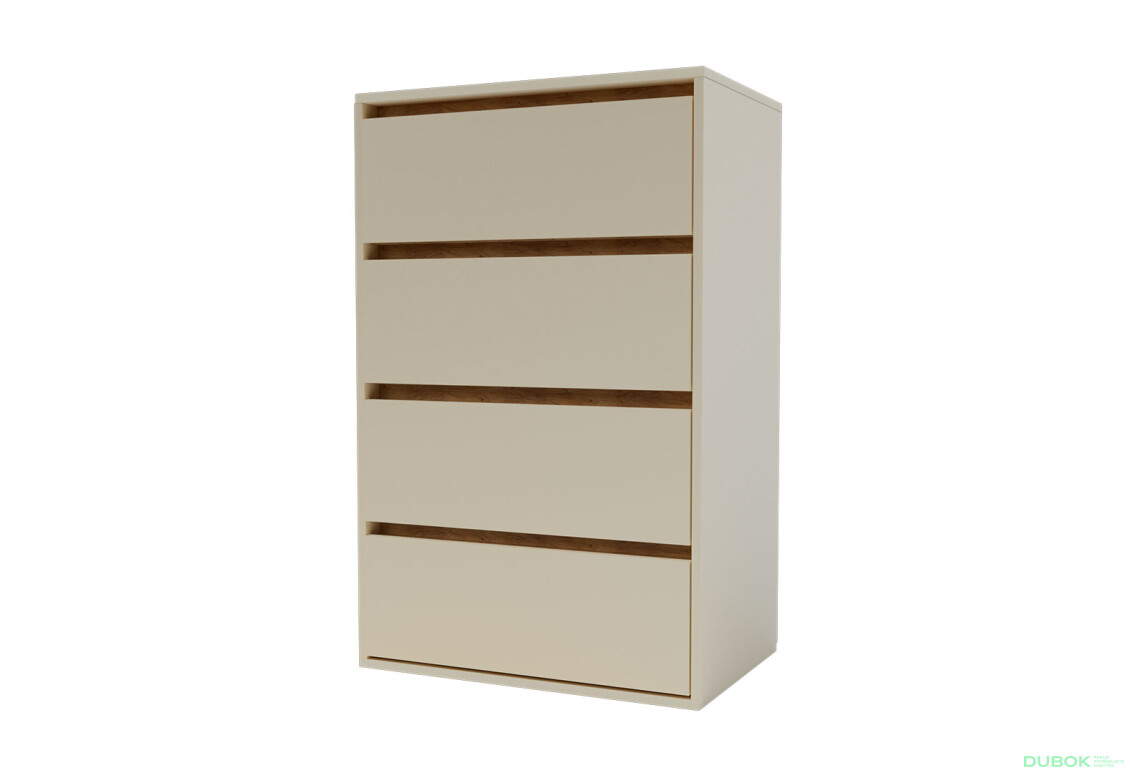 Komoda Idea K 1000/600/4š satén / dub kraft zlatý