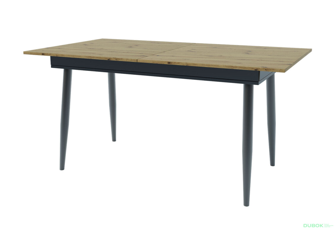 Rozkládací stůl City 150x85 cm Dub artisan / Antracit Vystavený kus
