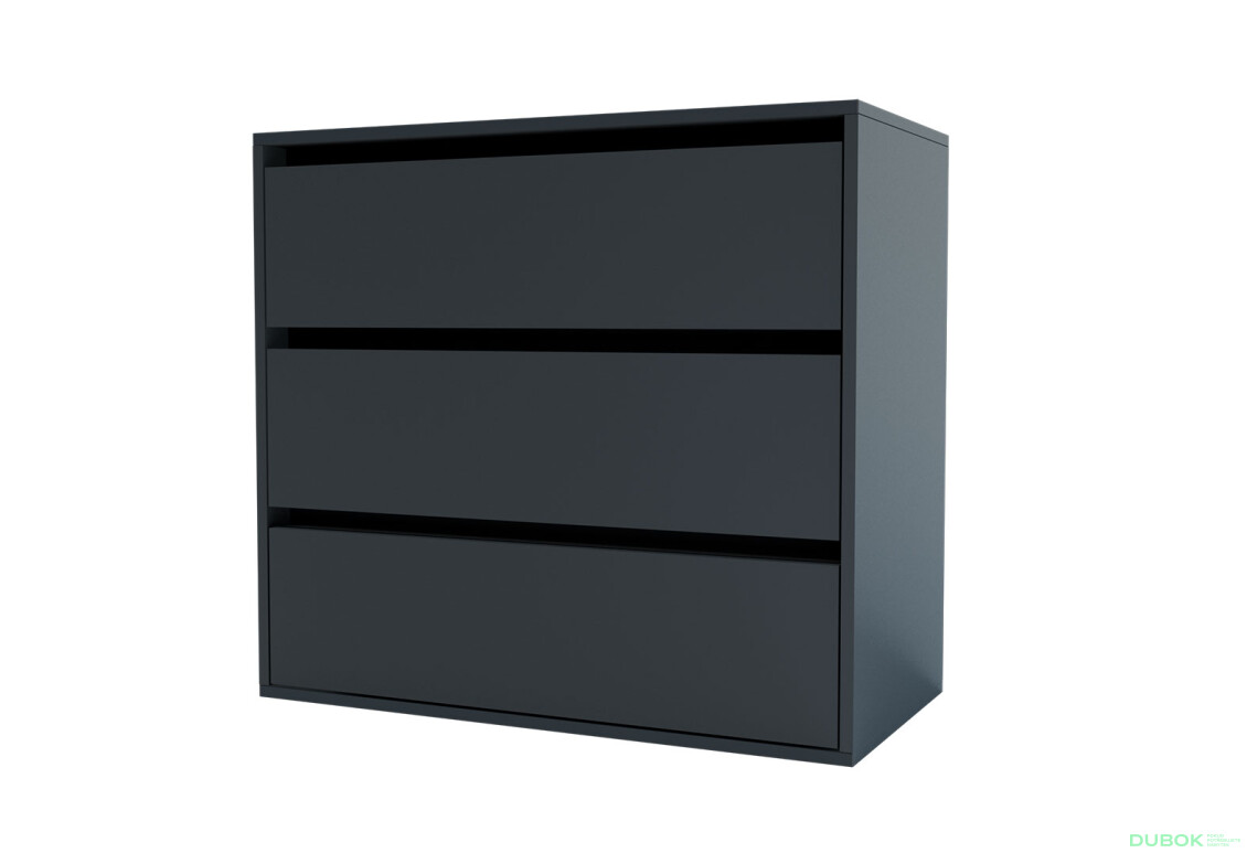 Komoda Idea K 760/800/3š šedý grafit