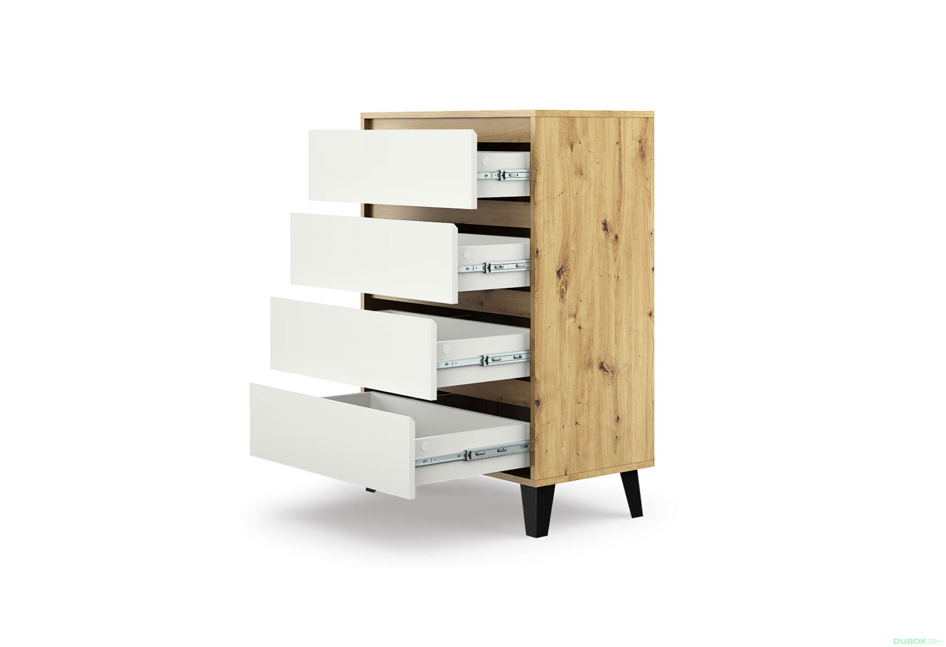 Fotografie 4 - Komoda Borg 4s/70 dub artisan / bílá