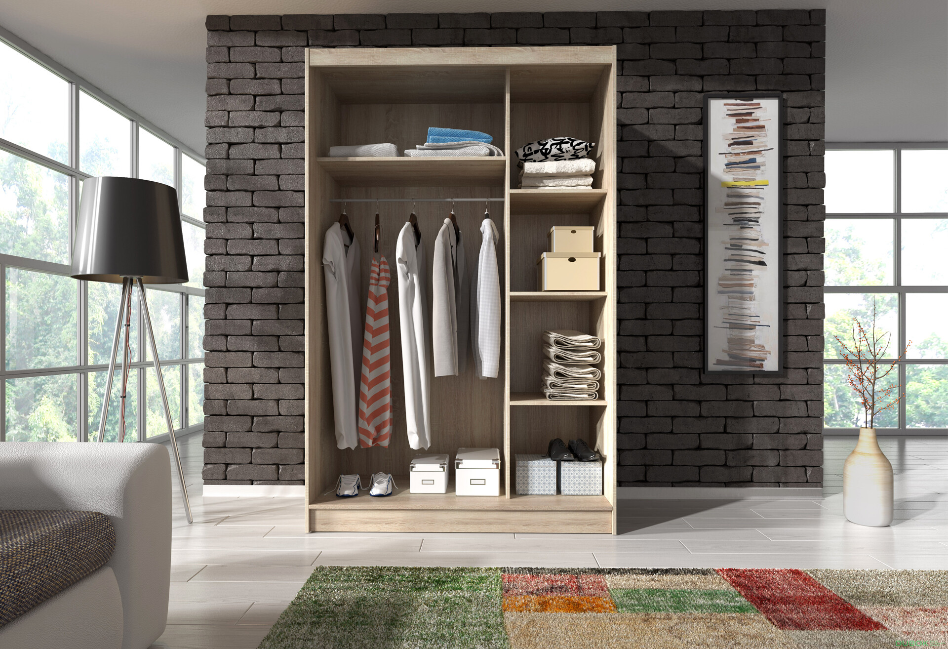 Skříň Wiki 130 dub sonoma - Fotografie 3 Fotografie 3 - Skříň Wiki 130 dub sonoma