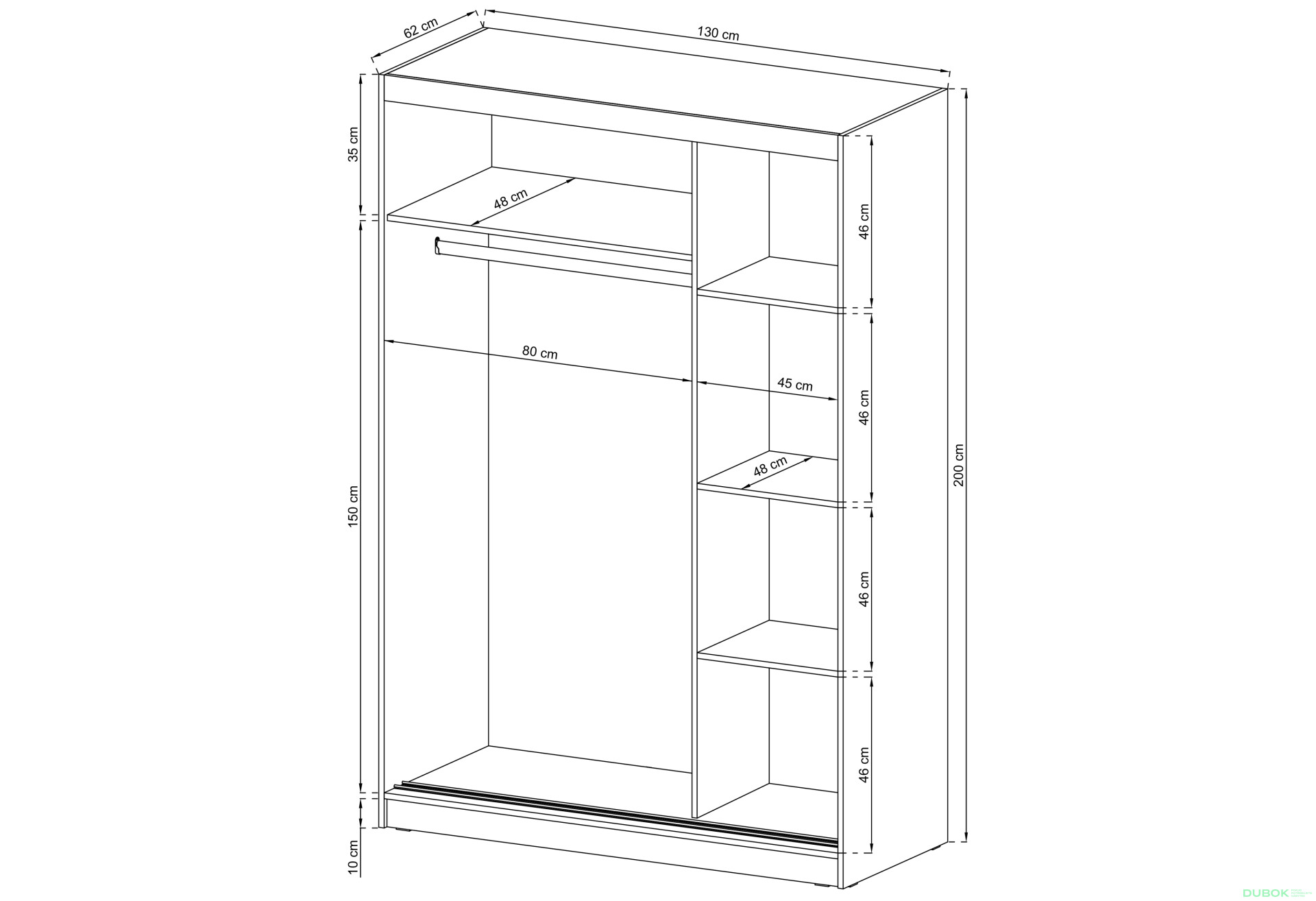 Skříň Wiki 130 dub sonoma - Fotografie 5 Fotografie 5 - Skříň Wiki 130 dub sonoma