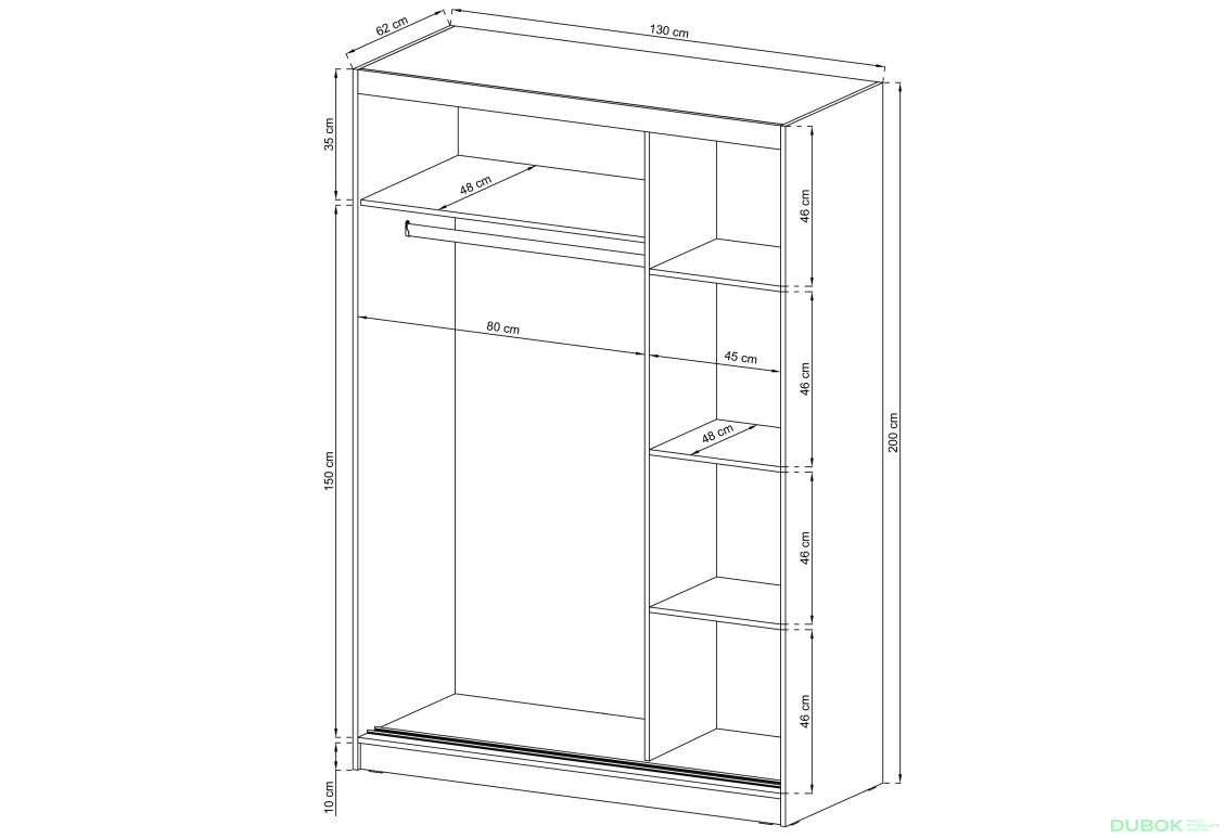 Skříň Wiki 130 dub sonoma - Fotografie 5 Fotografie 5 - Skříň Wiki 130 dub sonoma