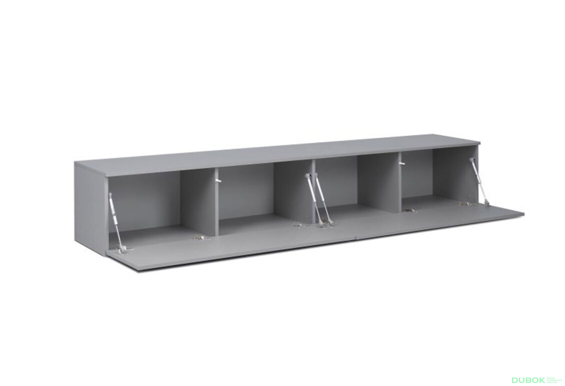 Fotografie 4 - TV stolek 2,1 šedý lávový lesk Legs Box