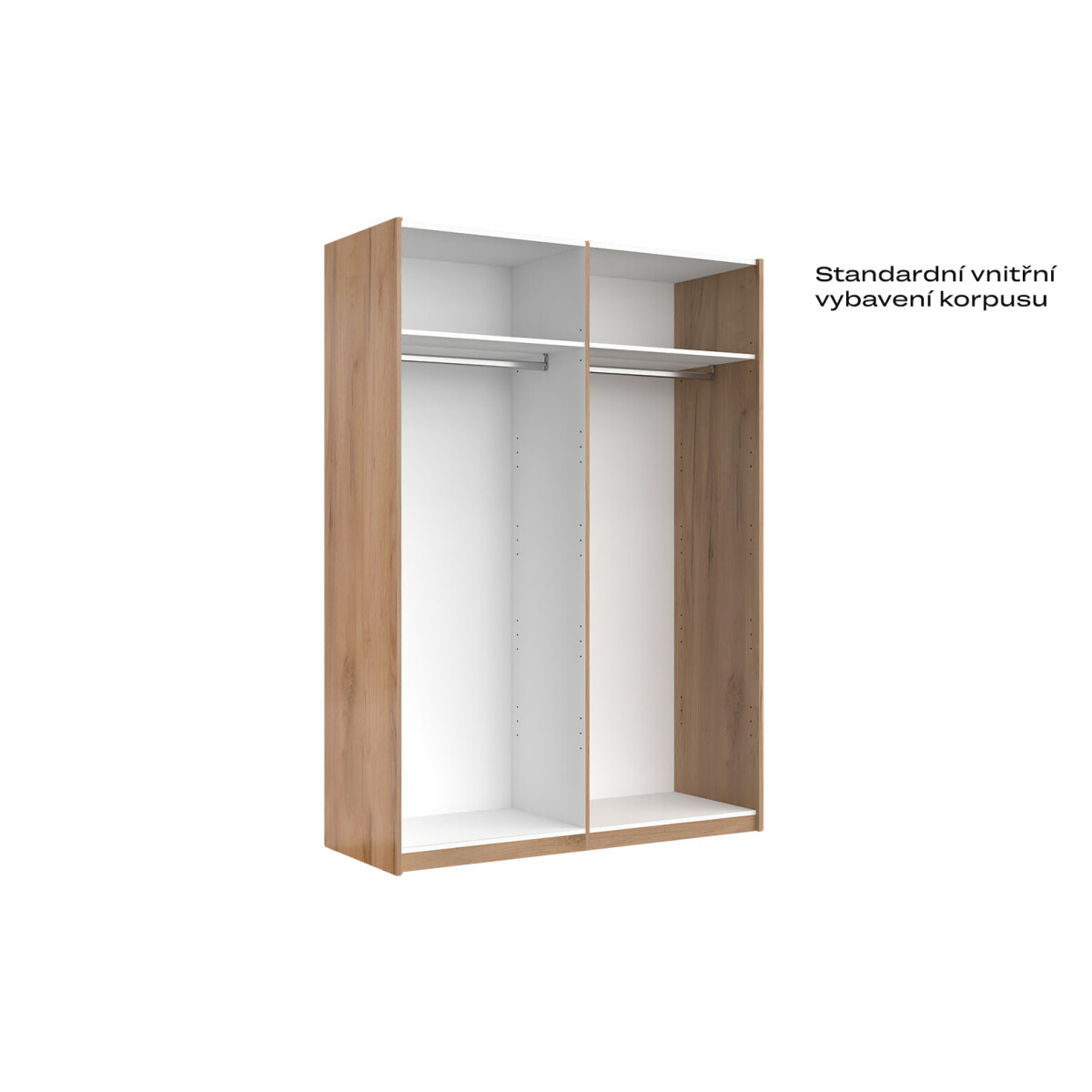 

Skříň s posuvnými dveřmi 1.5x2.1m (Dveře Dub Kraft/Mat Láva), série N Luna