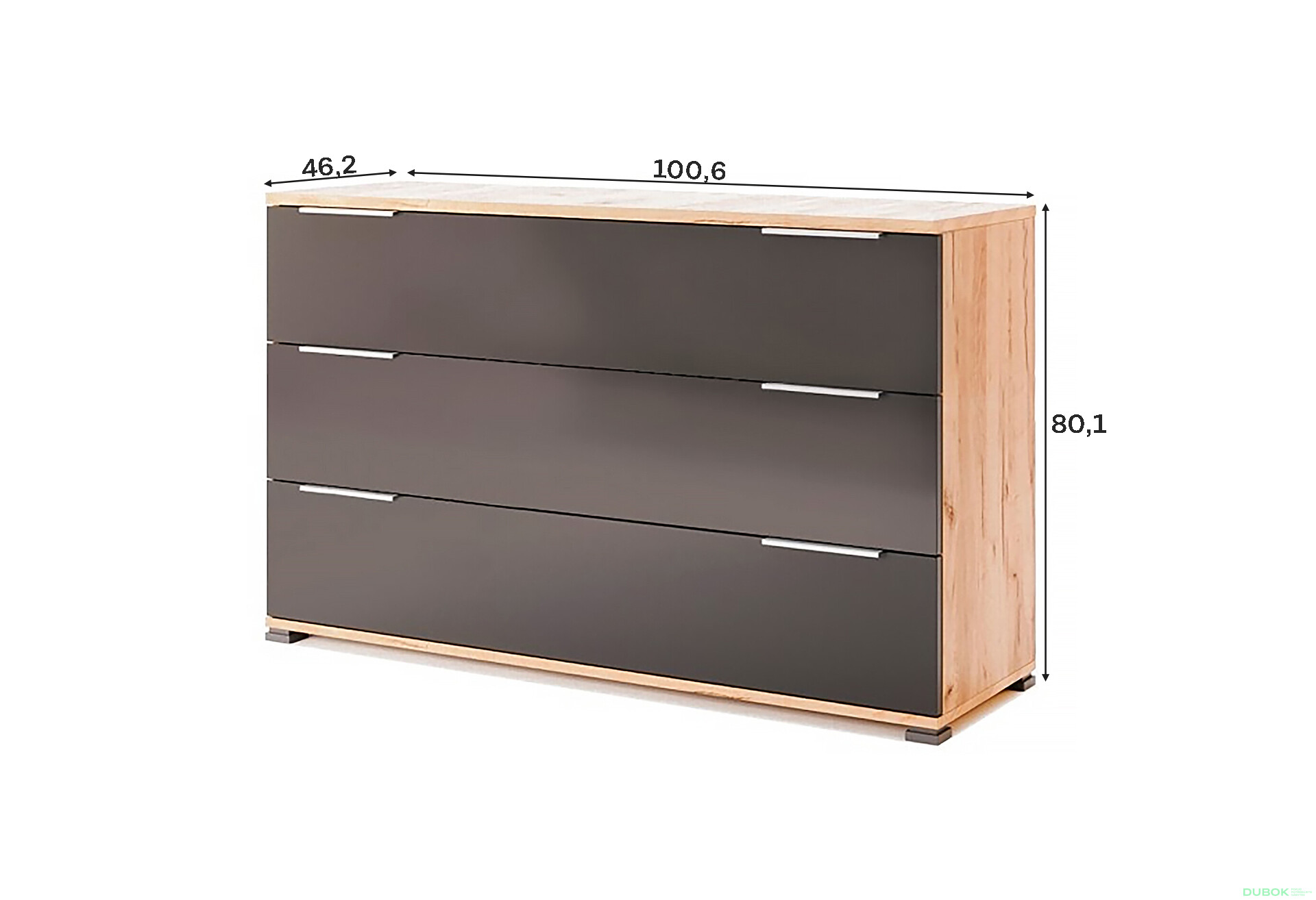 Fotografie 3 - Komoda 3šu Lava / dub kraft Luna