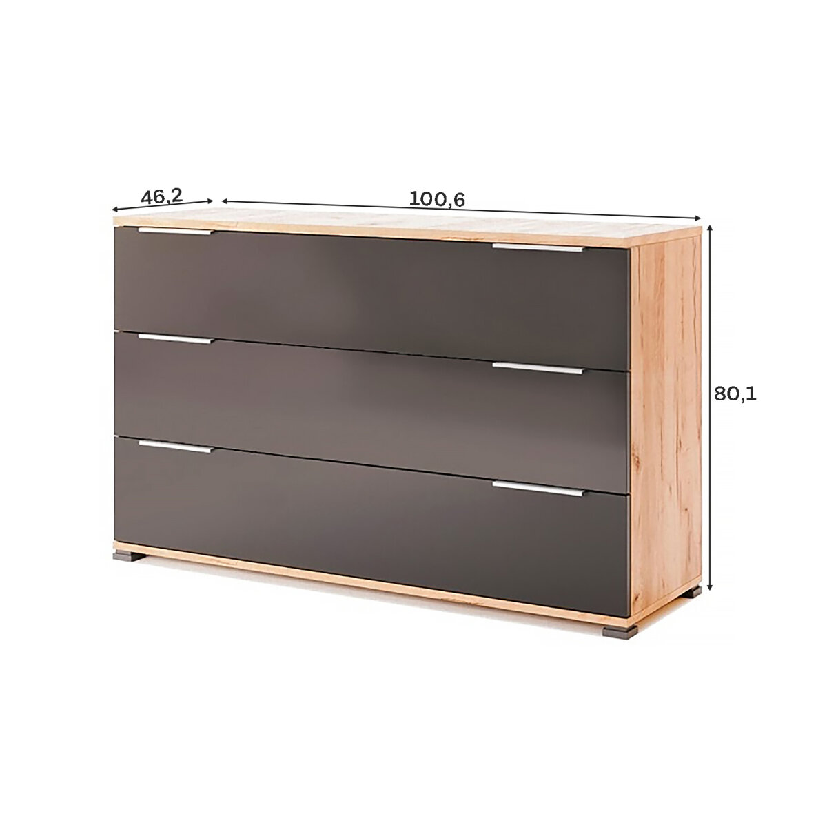 Komoda 3šu Lava / dub kraft Luna (obrázek 3)