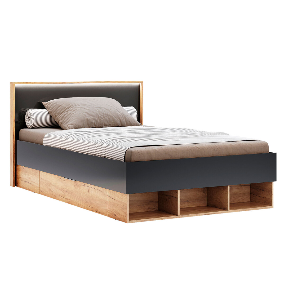 

Postel Junior 1,2x2,0 s šuplíky Lava / dub kraft Luna