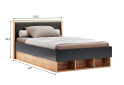 Postel Junior 1,2x2,0 s šuplíky Lava / dub kraft Luna - Fotografie 4 Fotografie 4 - Postel Junior 1,2x2,0 s šuplíky Lava / dub kraft Luna