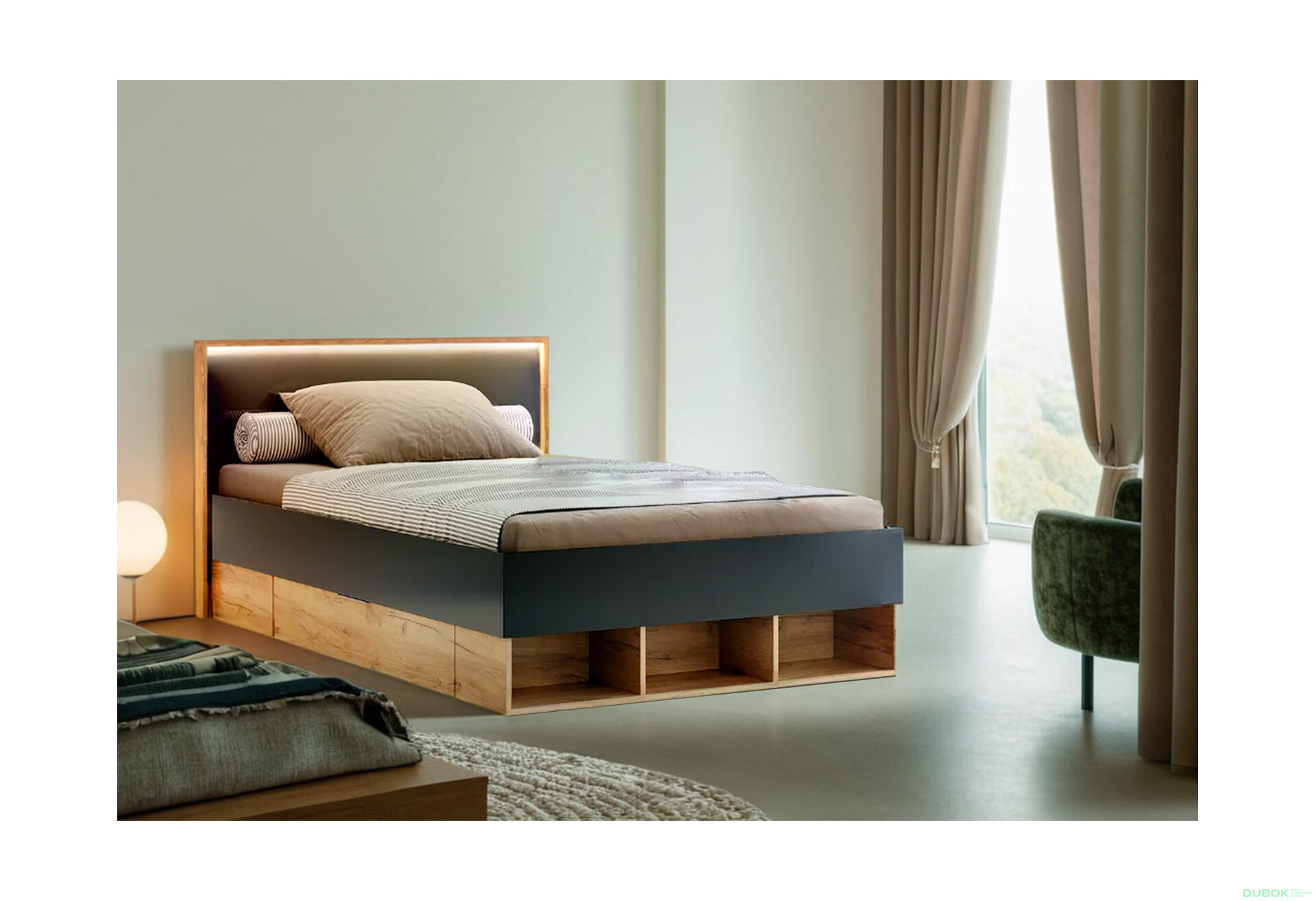 Fotografie 2 - Postel Junior s výsuvem a matrací Sofia New 1,2x2,0 s šuplíky