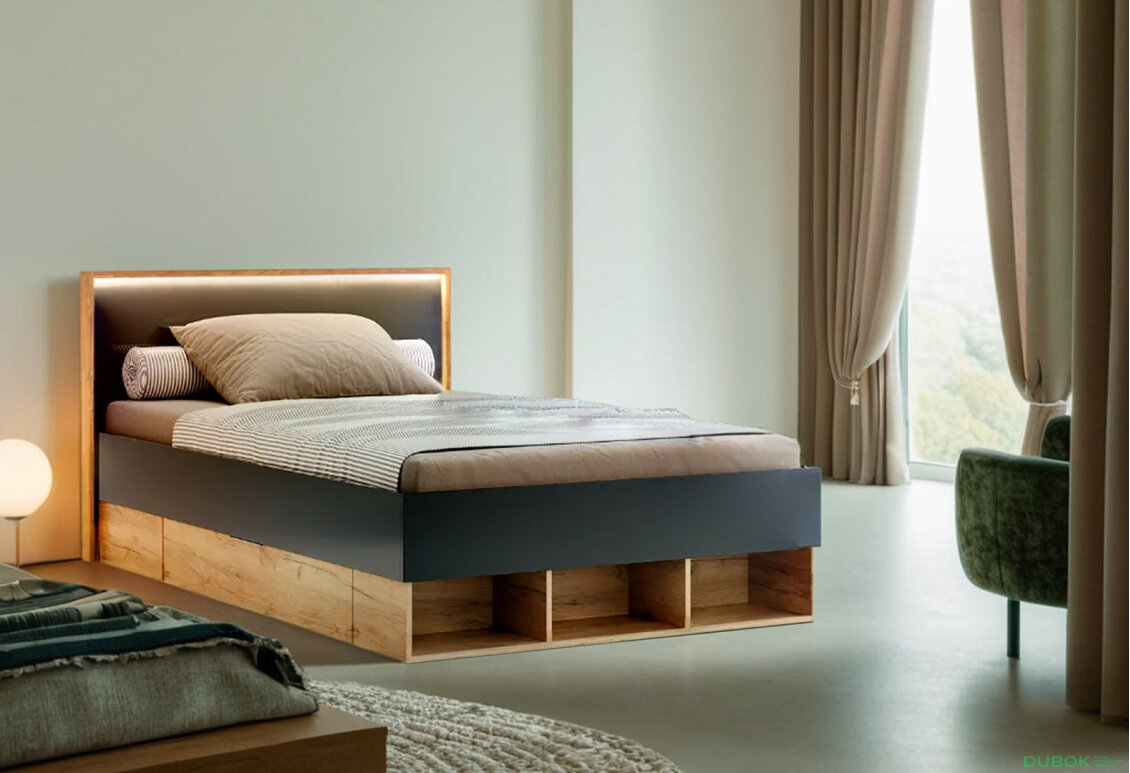 Fotografie 2 - Postel Junior s výsuvem a matrací Sofia New 1,2x2,0 s šuplíky