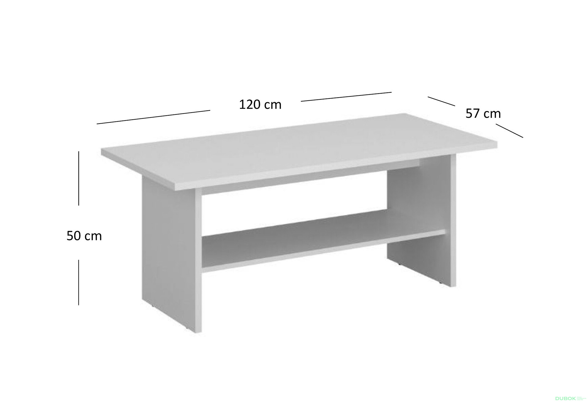 Konferenční stolek 120 bílý Erden - Fotografie 2 Fotografie 2 - Konferenční stolek 120 bílý Erden