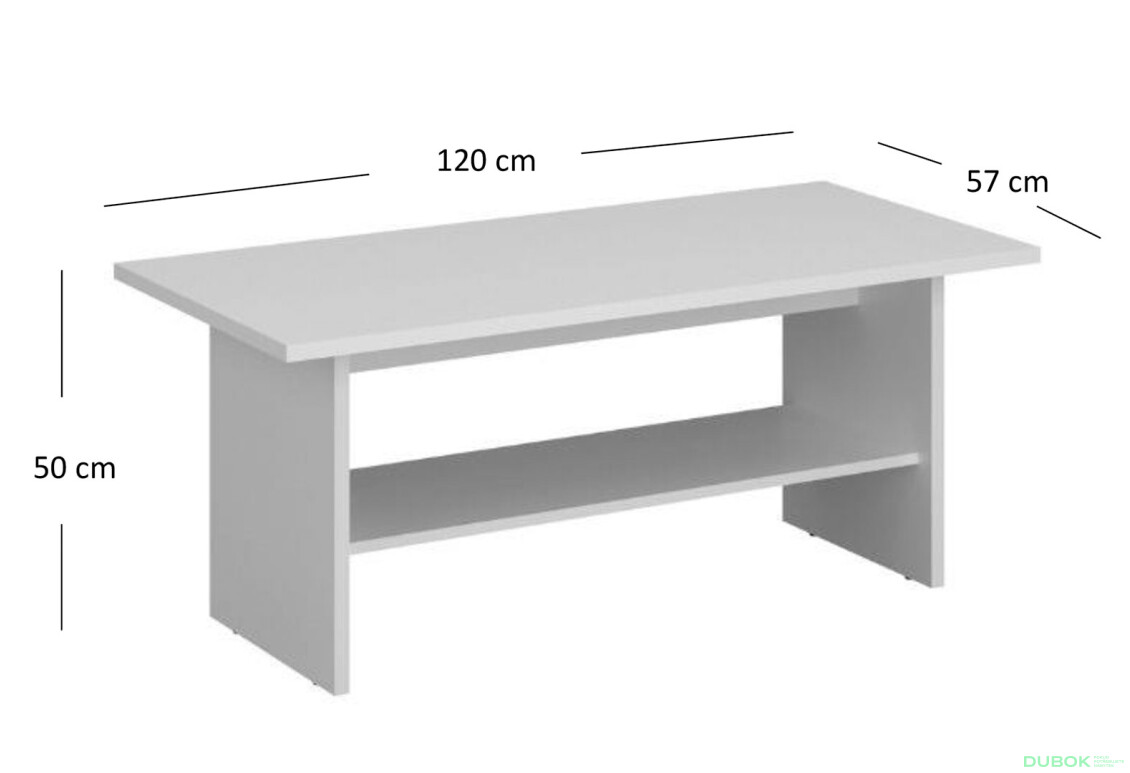 Fotografie 2 - Konferenční stolek 120 bílý Erden