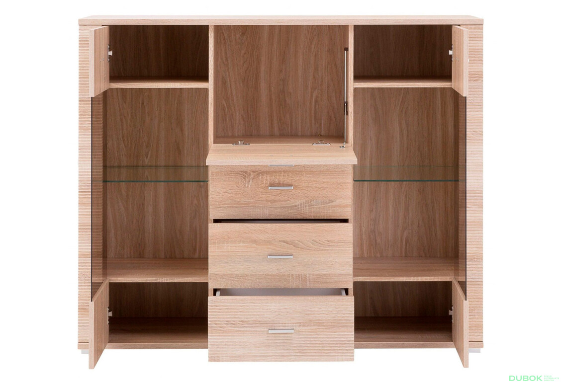 Komoda s mini barem 2w3s1b dub sonoma Gress