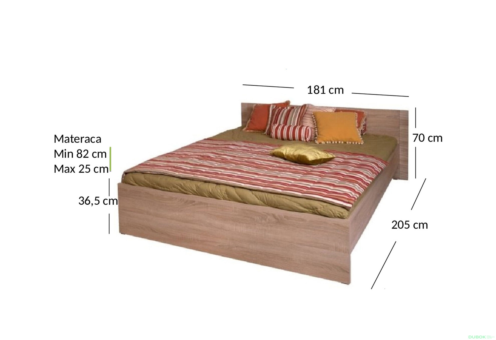 Postel 160x200 dub sonoma Gress - Fotografie 2 Fotografie 2 - Postel 160x200 dub sonoma Gress