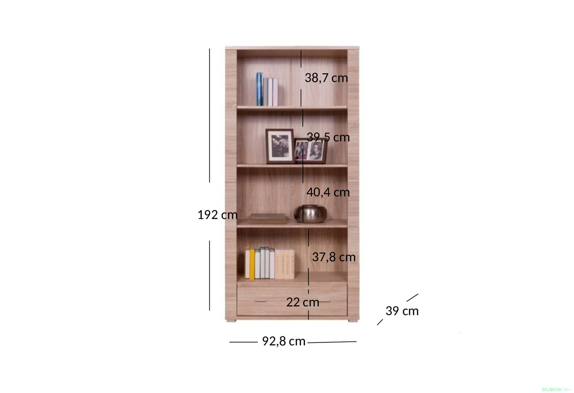 Regál otevřený 1s/90 dub sonoma Gress - Fotografie 2 Fotografie 2 - Regál otevřený 1s/90 dub sonoma Gress