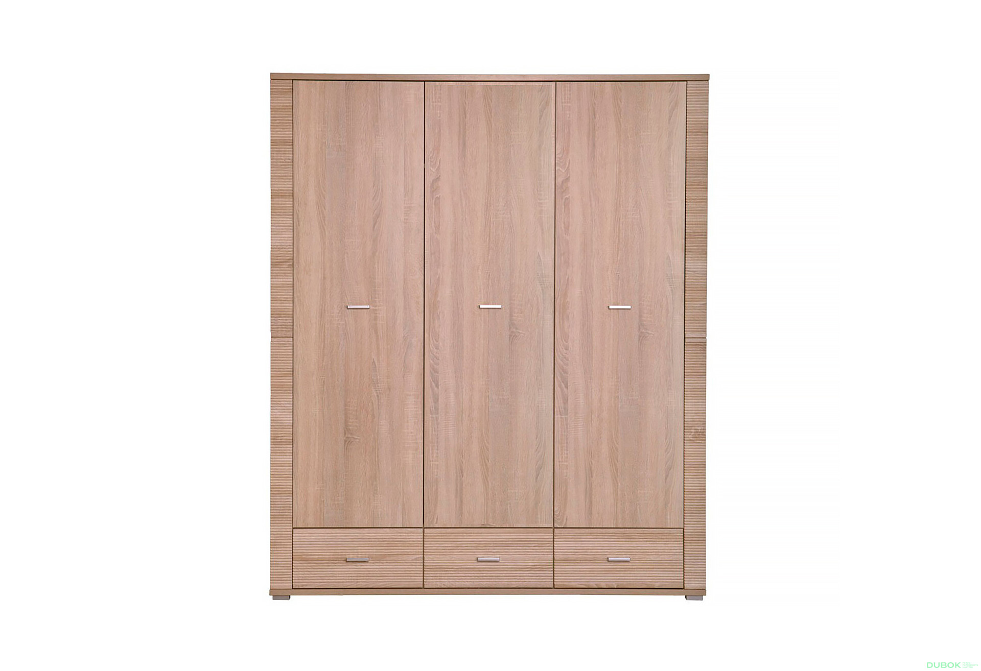 Skříň třídveřová se zásuvkami Gress 160x192x55 cm Dub sonoma - Fotografie 1 Fotografie 1 - Skříň třídveřová se zásuvkami Gress 160x192x55 cm Dub sonoma