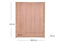 Skříň třídveřová se zásuvkami Gress 160x192x55 cm Dub sonoma - Fotografie 2 Fotografie 2 - Skříň třídveřová se zásuvkami Gress 160x192x55 cm Dub sonoma