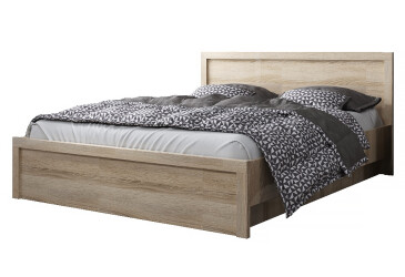 Postel 160x200 s roštem, úložným prostorem dub sonoma Jazz