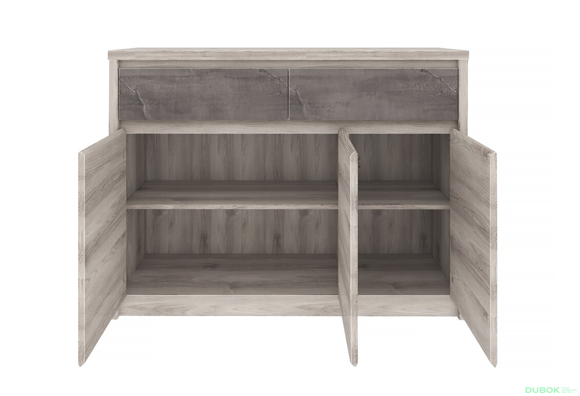 Komoda 3d2s kaštan nairobi / onyx Jazz - Fotografie 3 Fotografie 3 - Komoda 3d2s kaštan nairobi / onyx Jazz