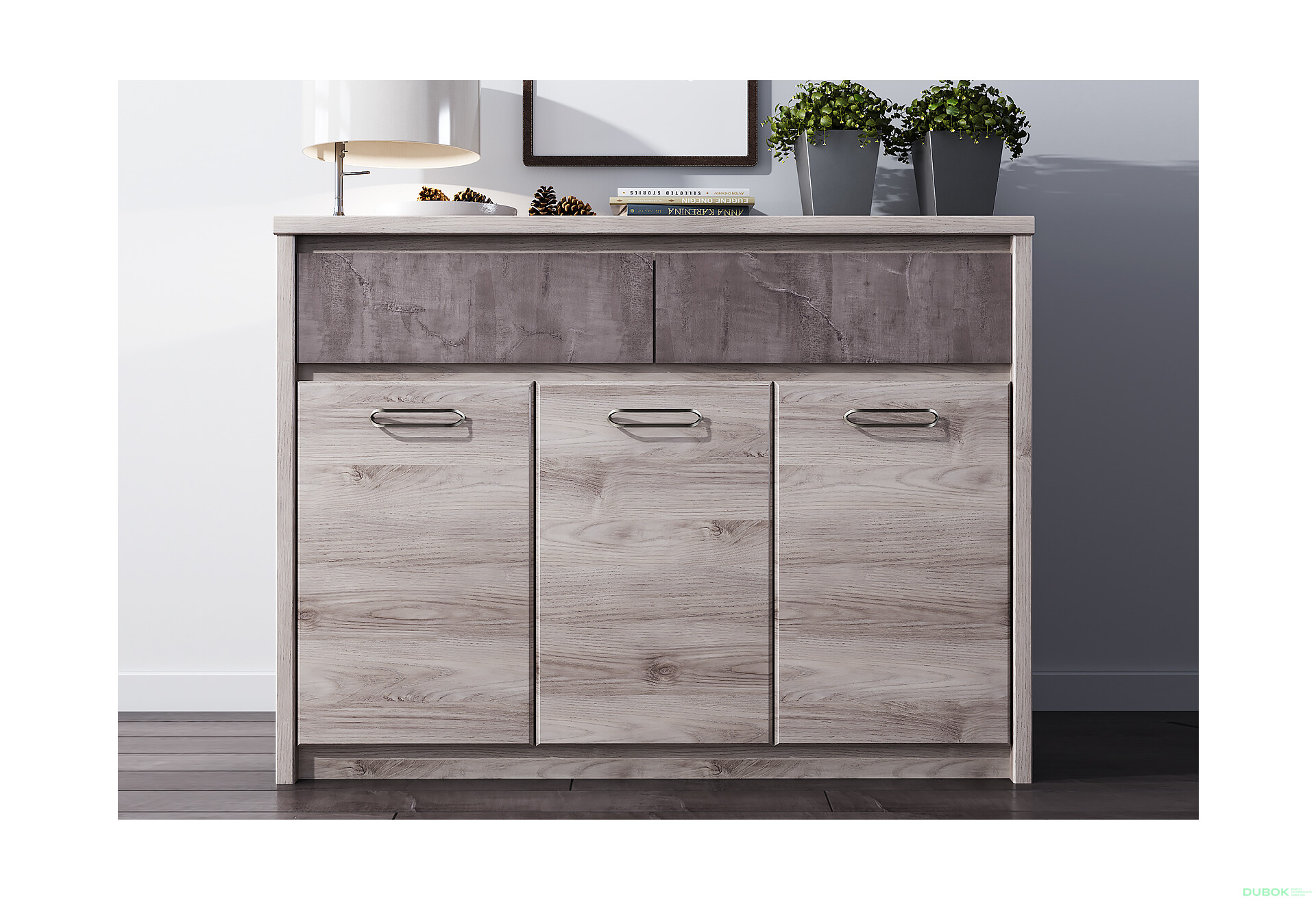 Komoda 3d2s kaštan nairobi / onyx Jazz - Fotografie 4 Fotografie 4 - Komoda 3d2s kaštan nairobi / onyx Jazz