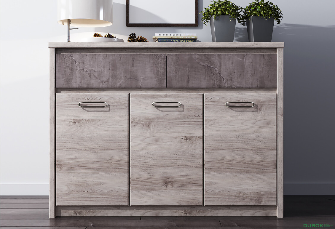 Komoda 3d2s kaštan nairobi / onyx Jazz - Fotografie 4 Fotografie 4 - Komoda 3d2s kaštan nairobi / onyx Jazz