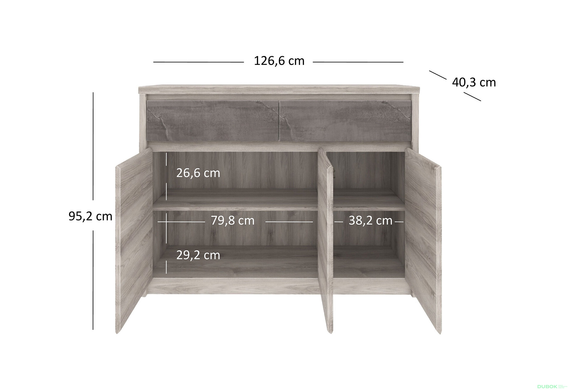 Komoda 3d2s kaštan nairobi / onyx Jazz - Fotografie 5 Fotografie 5 - Komoda 3d2s kaštan nairobi / onyx Jazz