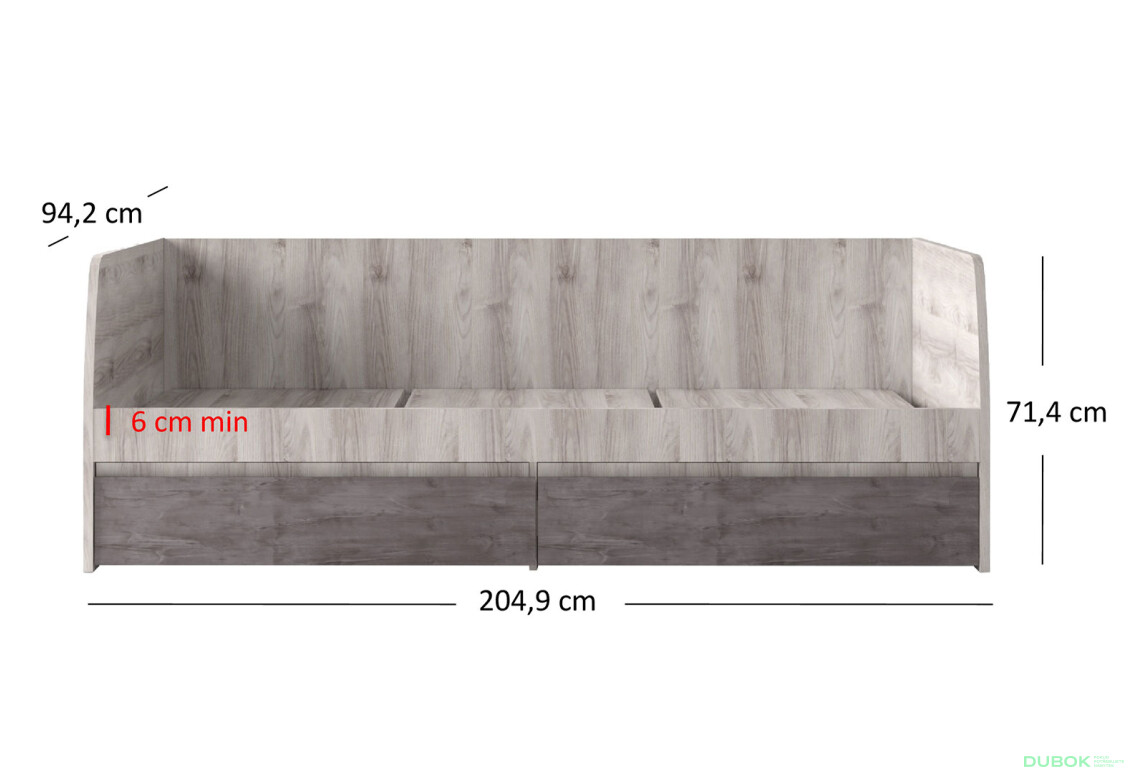 Fotografie 4 - Postel 2s/90x200 s roštem kaštan nairobi / onyx Jazz