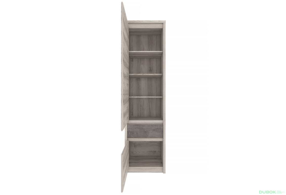 Regál 2d1s kaštan nairobi / onyx Jazz - Fotografie 3 Fotografie 3 - Regál 2d1s kaštan nairobi / onyx Jazz