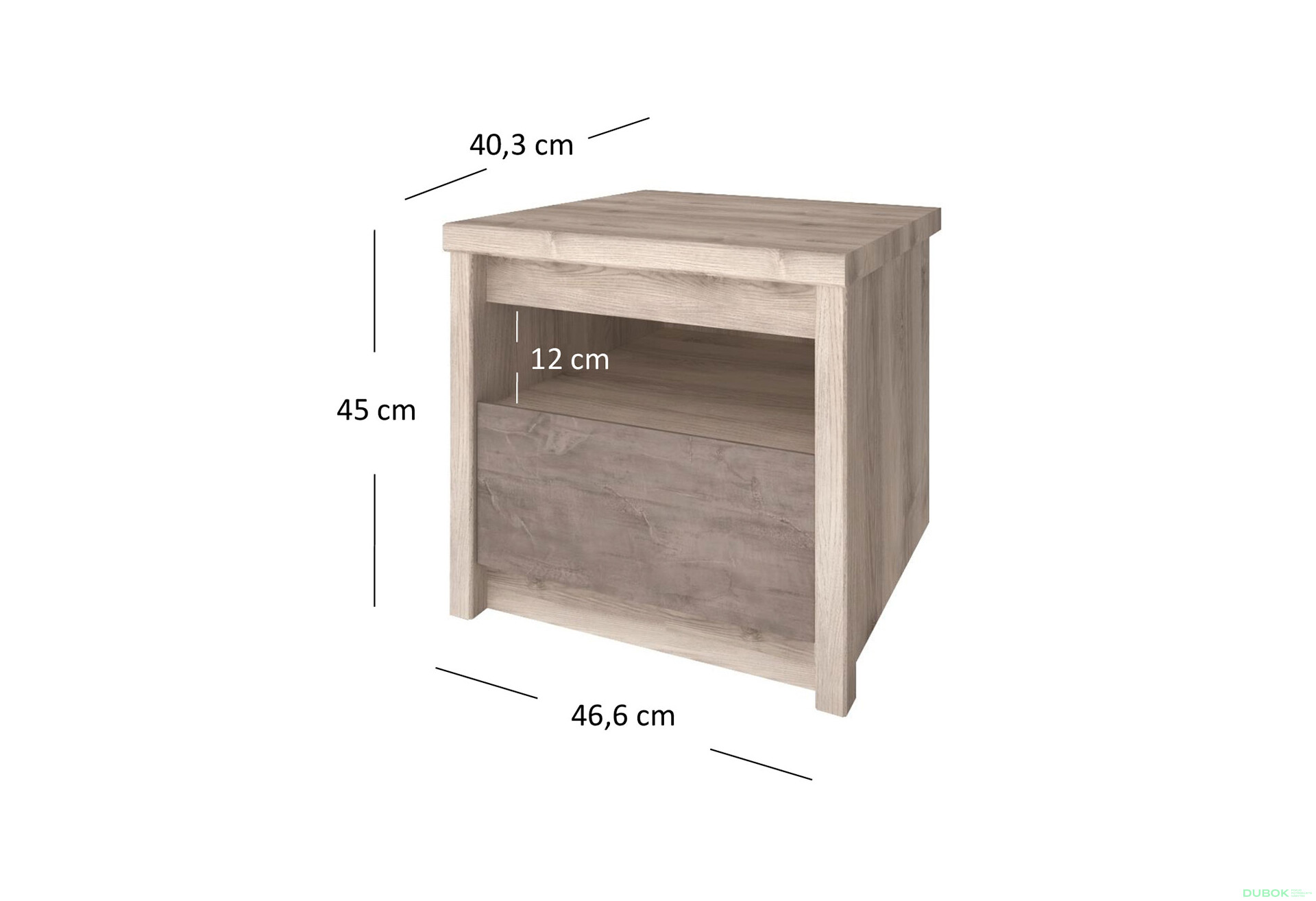 Noční stolek 1s kaštan nairobi / onyx Jazz - Fotografie 3 Fotografie 3 - Noční stolek 1s kaštan nairobi / onyx Jazz