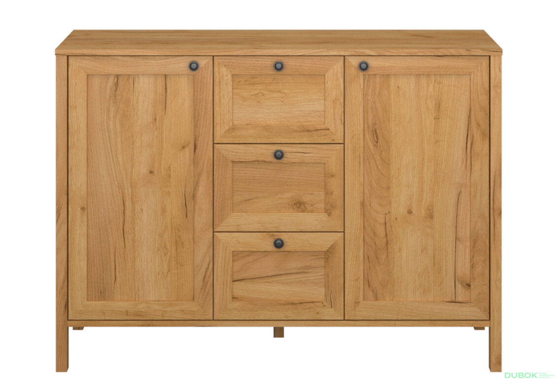 Komoda 2d3s dub craft zlatý Klark - Fotografie 2 Fotografie 2 - Komoda 2d3s dub craft zlatý Klark