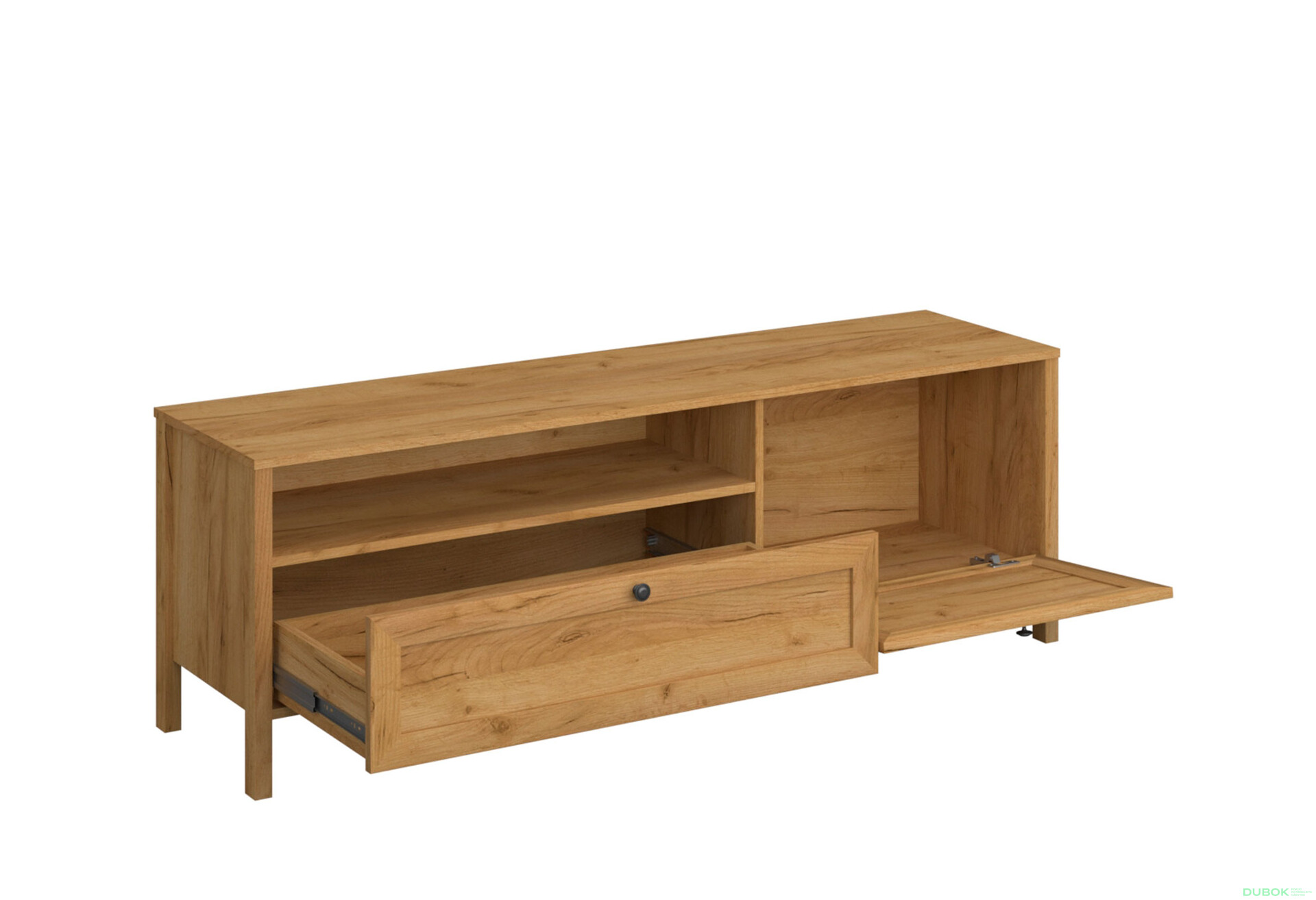 Fotografie 3 - TV stolek 1k1s dub craft zlatý Klark