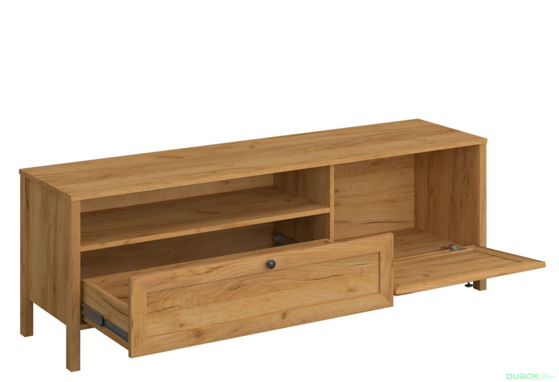 Fotografie 3 - TV stolek 1k1s dub craft zlatý Klark