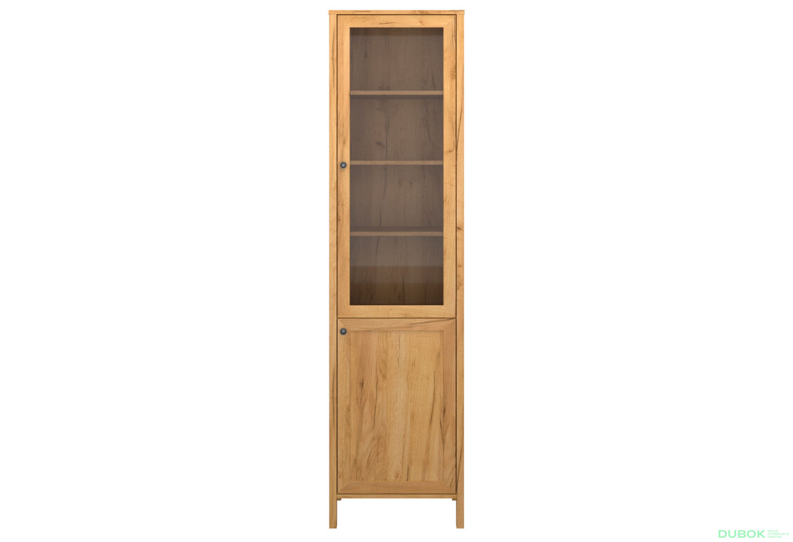 Vitrína 1d1w dub craft zlatý Klark - Fotografie 1 Fotografie 1 - Vitrína 1d1w dub craft zlatý Klark