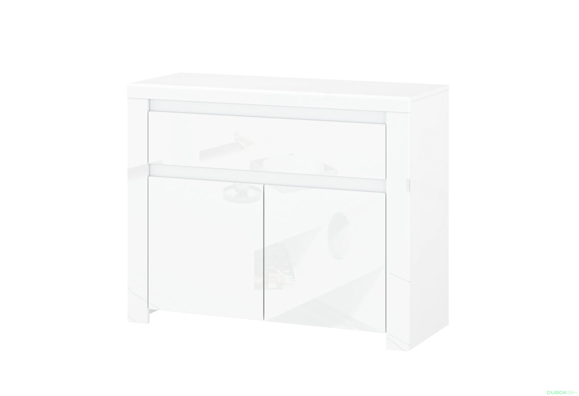 Komoda 2d1s bílý lesk Lingo - Fotografie 1 Fotografie 1 - Komoda 2d1s bílý lesk Lingo