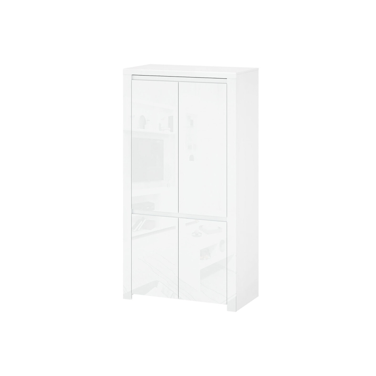 

Skříň čtyřdveřová Lingo 106x202x56 cm Bílý lesk