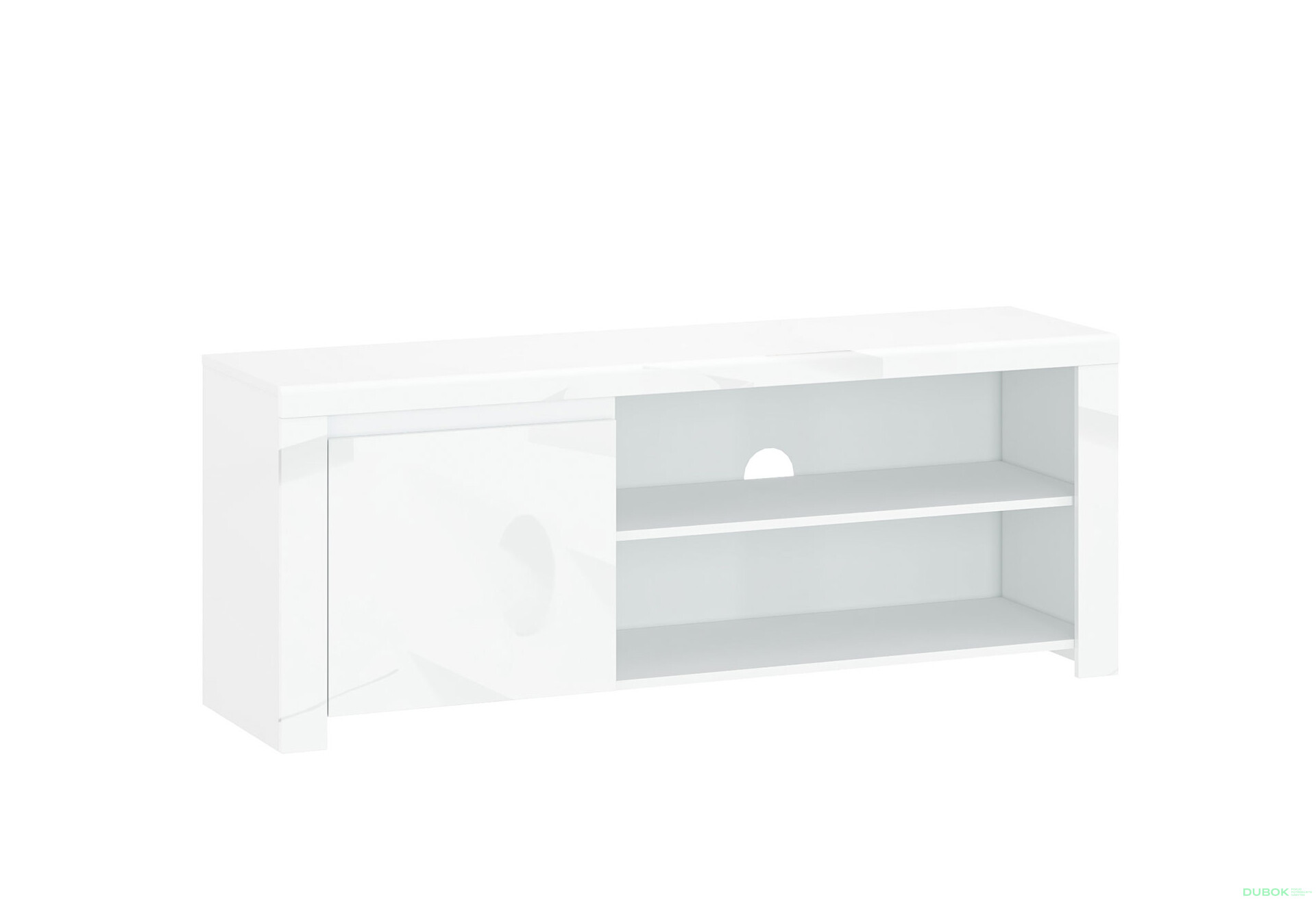 Fotografie 1 - TV stolek 1d/160 bílý lesk Lingo