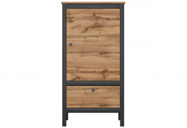 Komoda 1d1s/60 dub wotan / černý Loft
