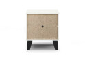 Fotografie 5 - Noční stolek Borg 1s bílý / dub artisan