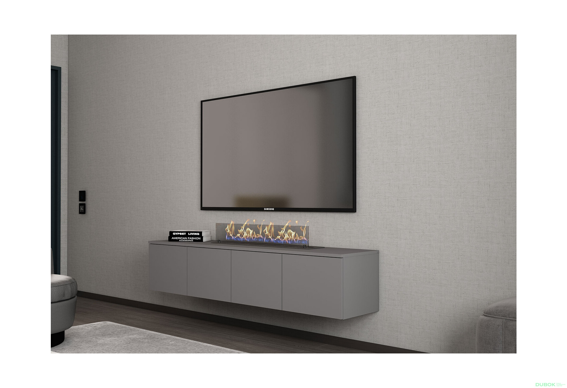 Fotografie 2 - TV stolek Levía grafit 4dv 160x35x33