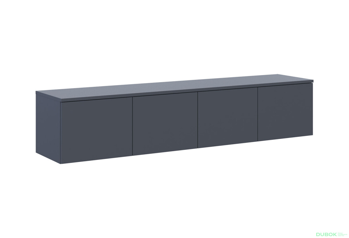 Fotografie 4 - TV stolek Levía grafit 4dv 160x35x33