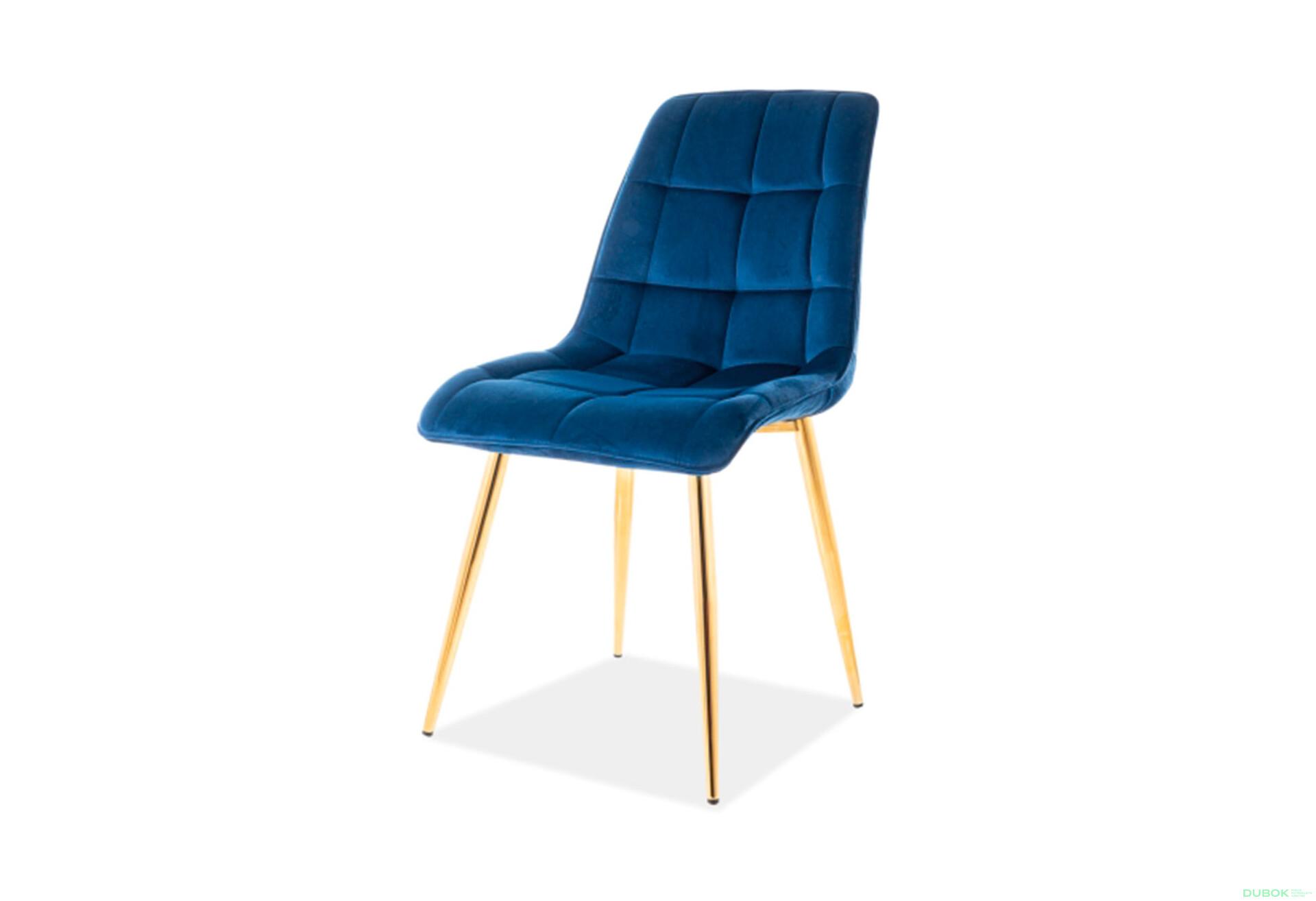 Fotografie 1 - Židle Chic Velvet tmavě modrá Bluvel 86, zlatý kov