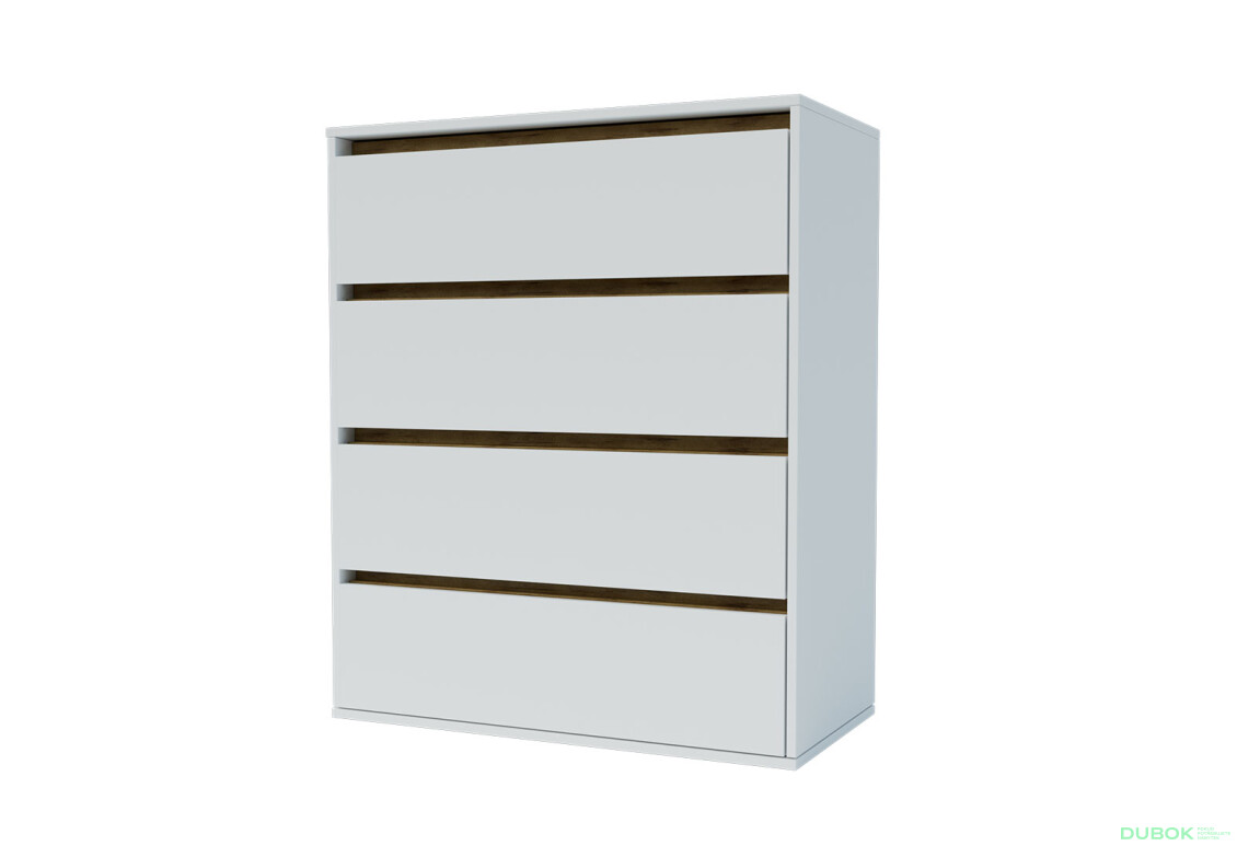 Komoda Idea K 1000/800/4š nymphaea alba / dub artisan
