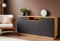 Komoda 2dv 3šu Lava / dub kraft Luna - Fotografie 2 Fotografie 2 - Komoda 2dv 3šu Lava / dub kraft Luna
